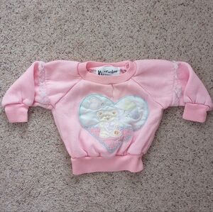 Vintage Baby Girl's Bear I Love You Sweater